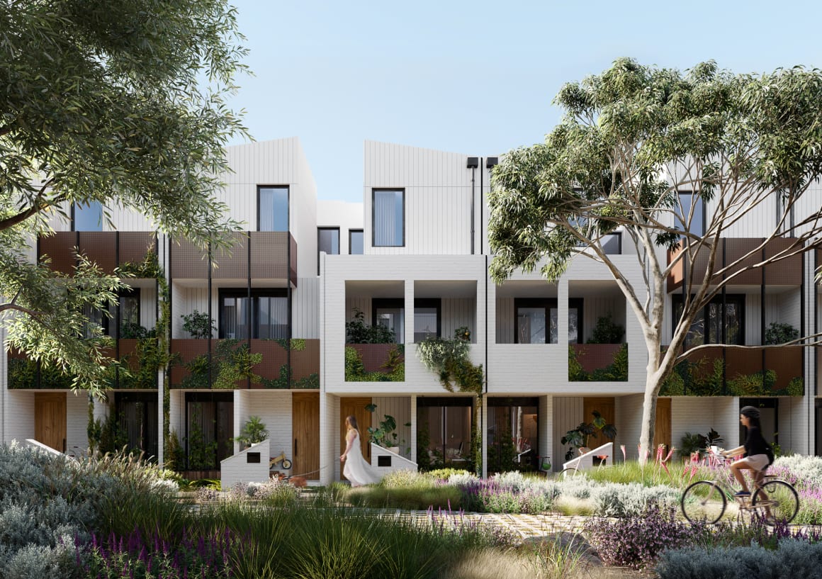 Australia's first townhome development to receive an 8-star NatHERS rating is all thanks to strategically placed sliding doors