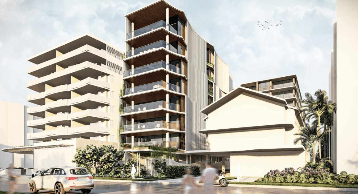 Mosaic set for luxury Cotton Tree, Sunshine Coast apartments