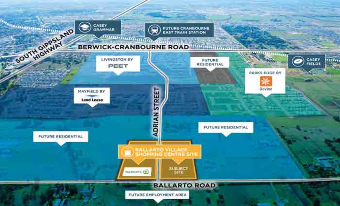 Cranbourne East shopping centre site listed