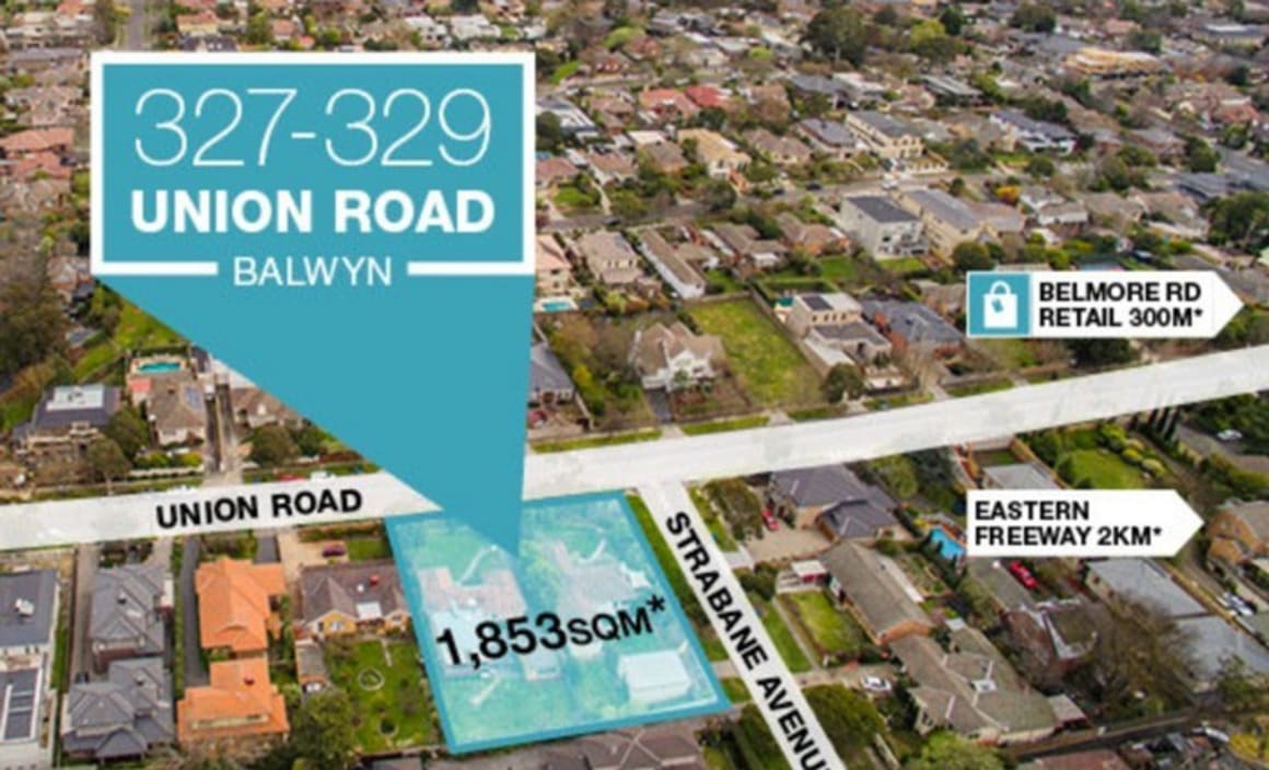 Townhouse development site in Melbourne's Balwyn fetches $4.05 million at auction