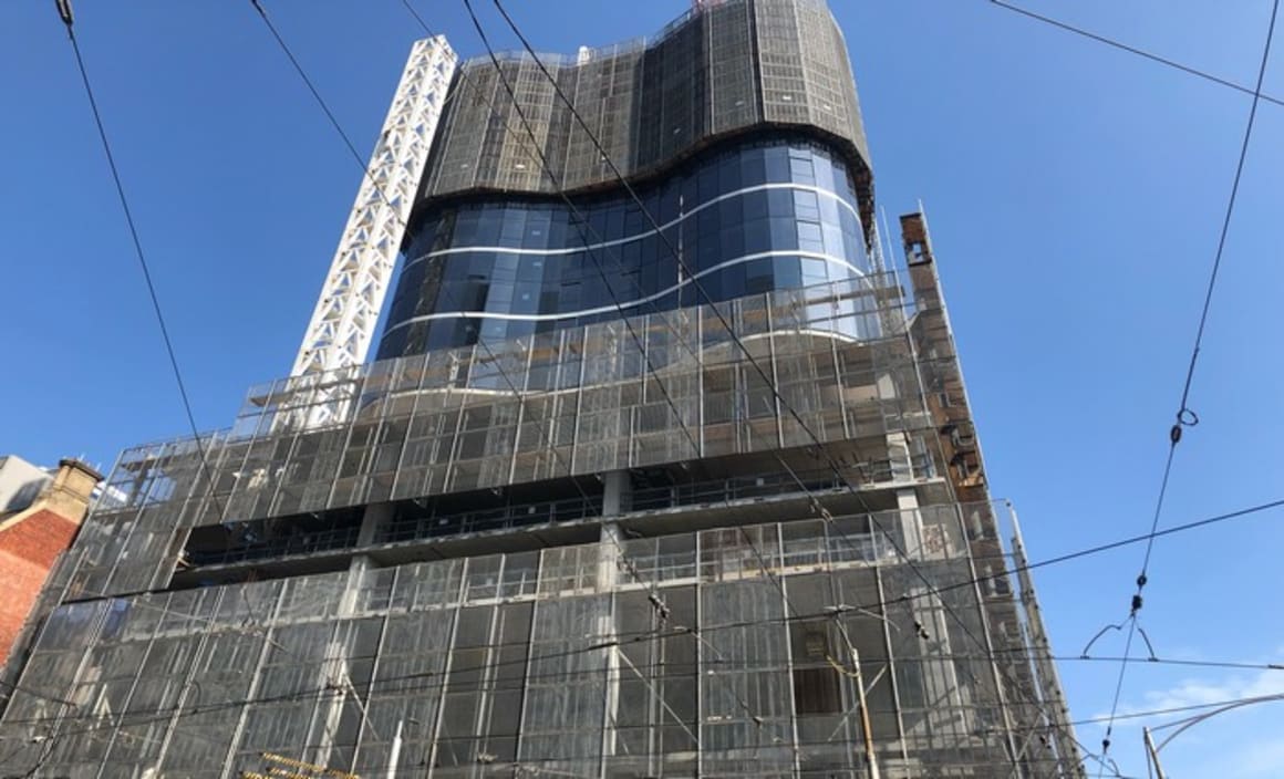 Fragrance Group's Beyonce inspired tower emerges on Spencer Street 