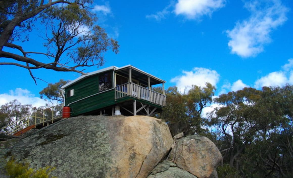 Single room timber cabin at Tallarook listed for auction