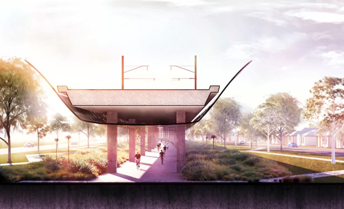 Concept design to disguise Melbourne's sky rail