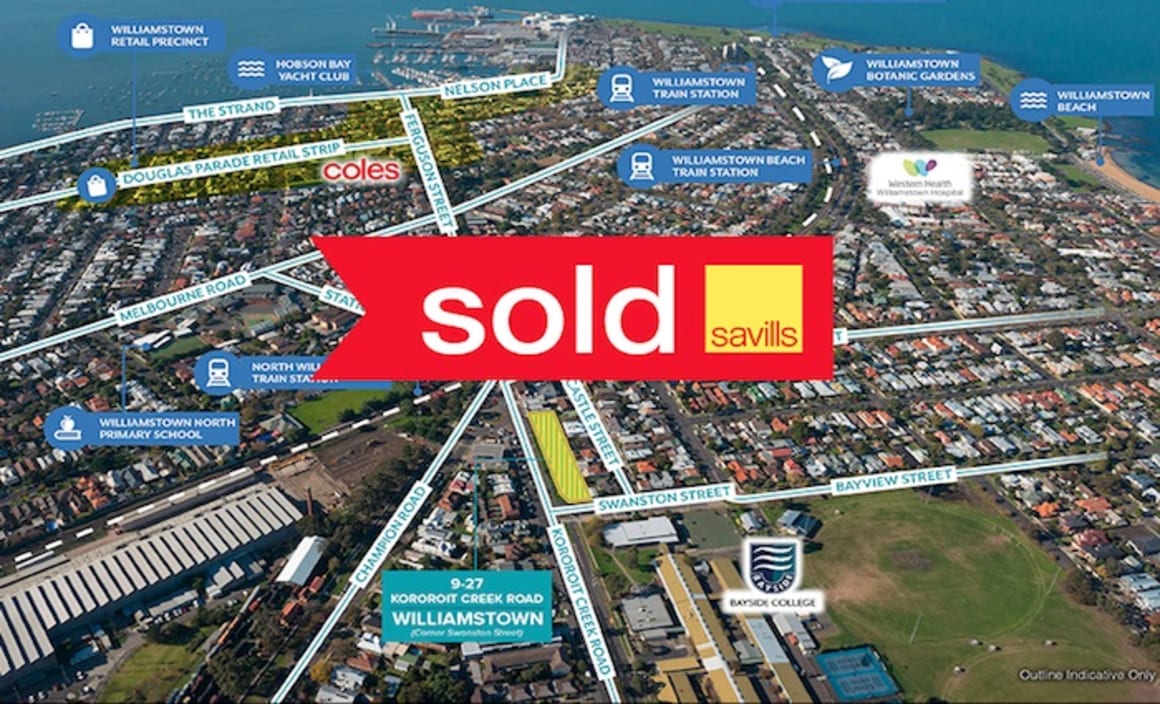Savills sells Williamstown sites to Chinese national