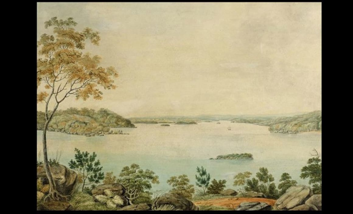 Precious 1820s Point Piper watercolour of John Piper naval villa sells