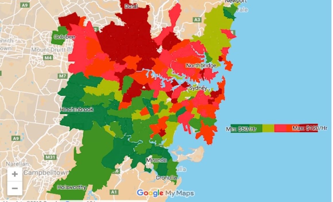 Same service, different price: how postcodes affect the cost of hiring tradies 