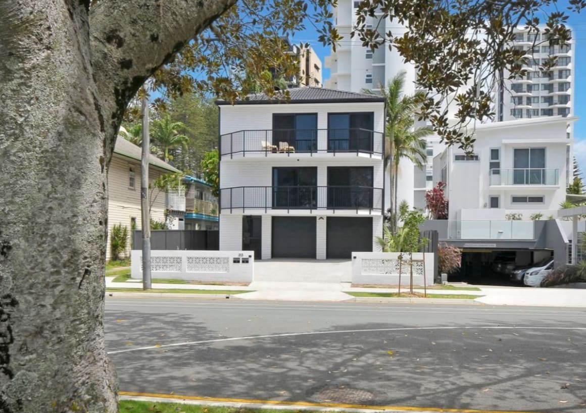 Surf legend Mick Fanning lists Coolangatta apartment block