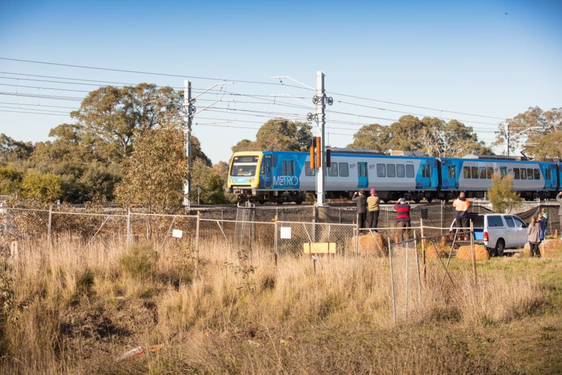 Test trains start rolling on the new rails to Mernda