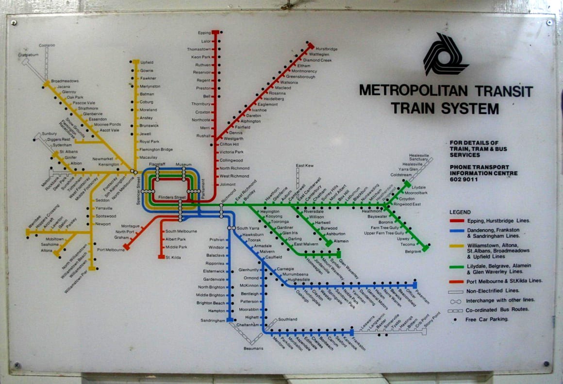 Does Melbourne's rail map depict enough information?