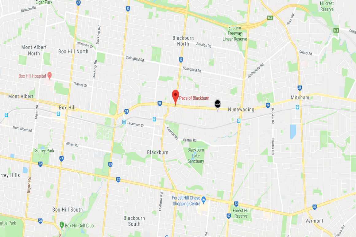 Pace of Blackburn, Melbourne location