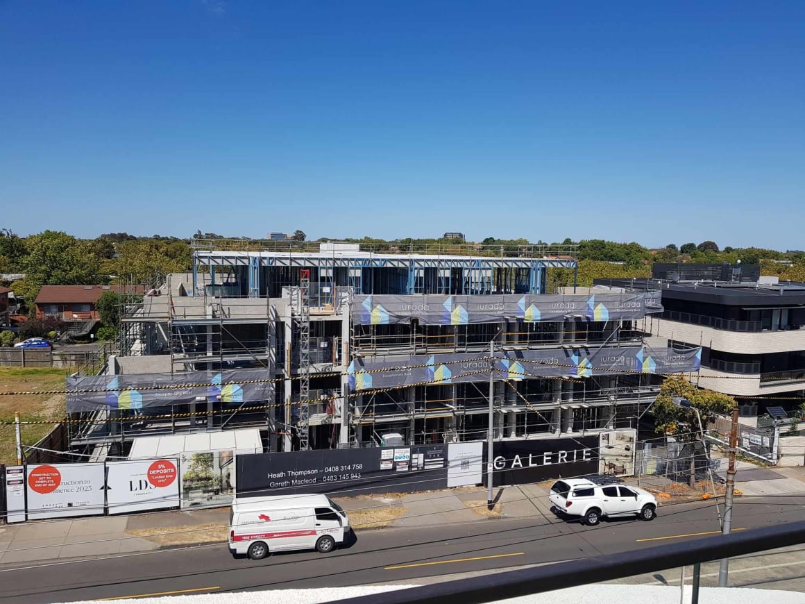 Glen Iris apartment development GALERIE pushes ahead on time with completion planned for Q4 2024