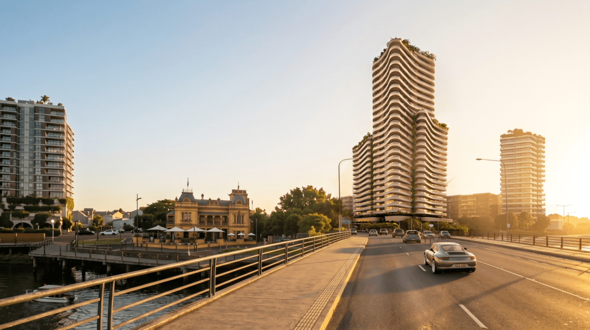 Frank Developments plans sculptural AVELA for Brisbane's Breakfast Creek gateway