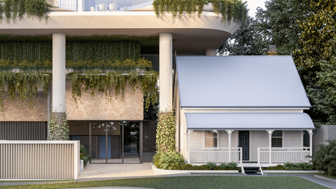 Zephyr Group's Banksia to wrap new Kangaroo Point tower around 1880s Alpha Cottage
