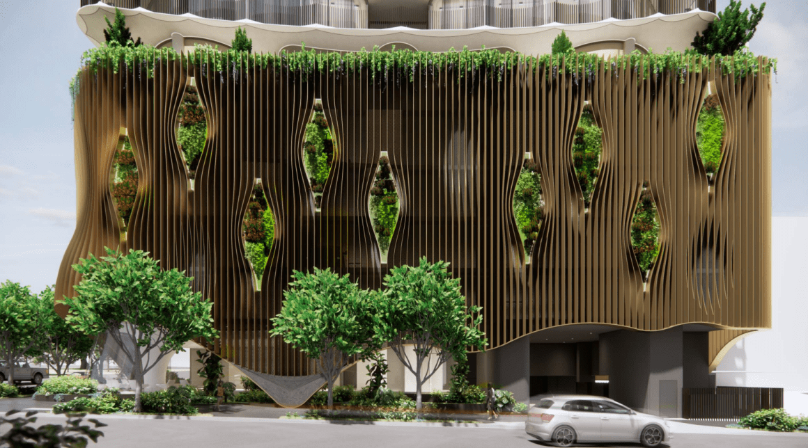 Skyhold plans bronze-veiled tower opposite Musgrave Park in South Brisbane