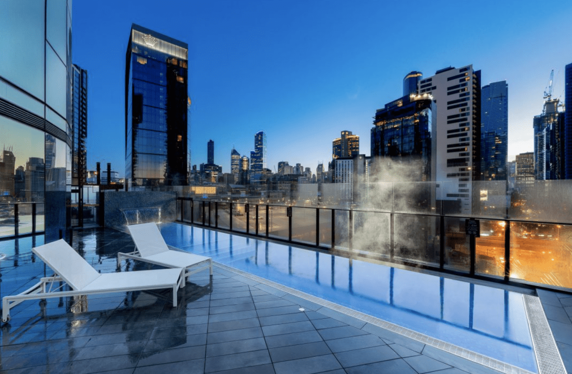 Inside the completed Shadow Play, Southbank apartment development