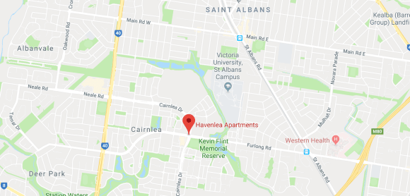 Location of the Havenlea apartments site. Image by Google Maps. Location of the Havenlea apartments site. Image by Google Maps.