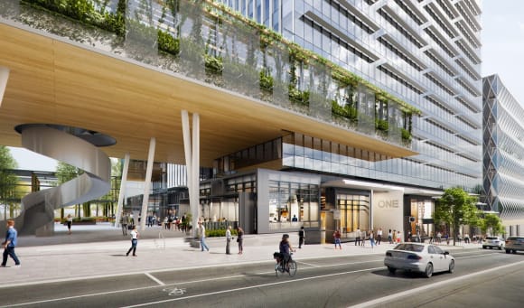 Spiral entrance to Melbourne Quarter’s sky garden. Melbourne Quarter amenities