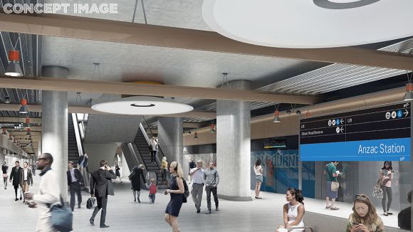Anzac platform - image: Rail Projects Victoria Melbourne Metro's finalised station designs unveiled