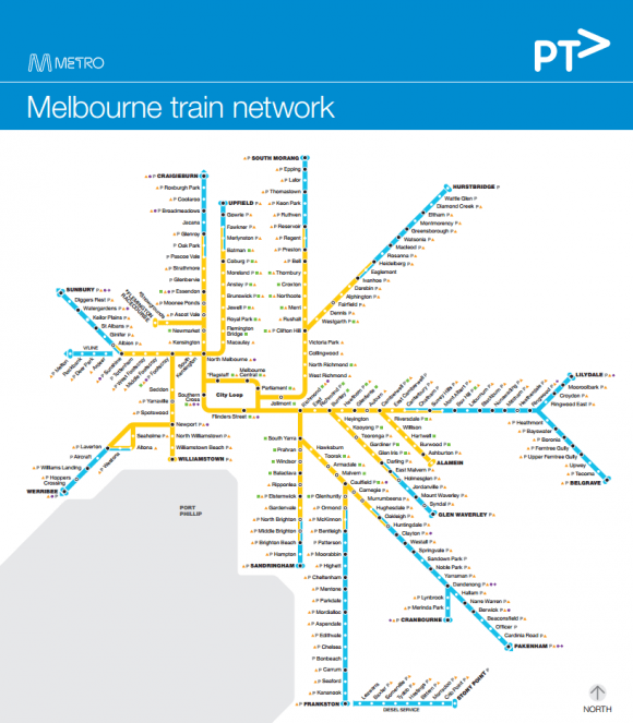 Current Rail network maps in use on Melbourne's rail network Does Melbourne's rail map depict enough information?