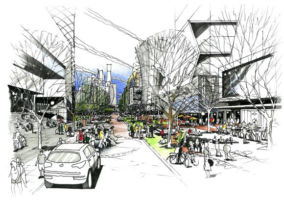 Sketch of Montague. Image © DELWP Fishermans Bend vision becoming clearer: consultation now open