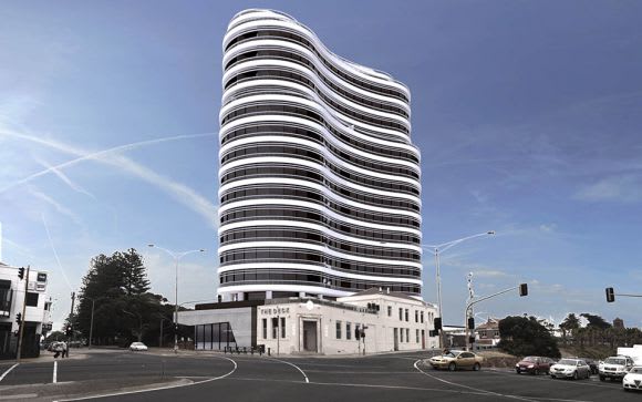 A new focal point. Image © Finnis Architects 6 Davey Street: Frankston's tallest tower approved