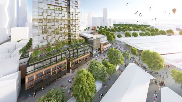 Th new built form proposed for the historic Munro site. Image: City of Melbourne The Queen Victoria Market Renewal Project: The Case for