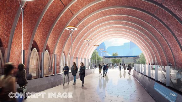North Melbourne concourse - image: Rail Projects Victoria Melbourne Metro's finalised station designs unveiled