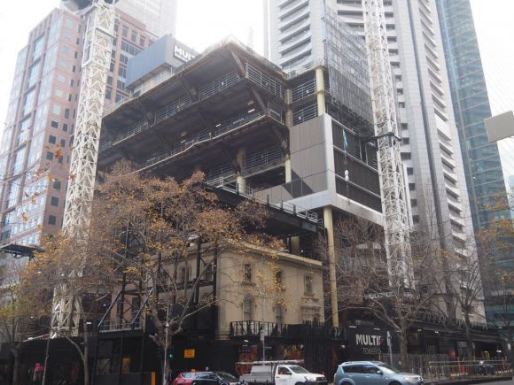 80 Collins Street on the rise - image: Urban.com.au user redden A snapshot of Melbourne's construction - July 2018
