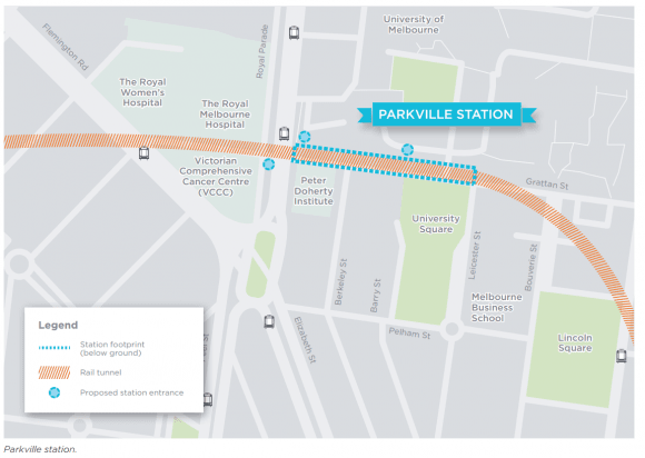 Parkville Station. Image Melbourne Metro Rail Authority Melbourne Metro Rail stations: more detail released & comment