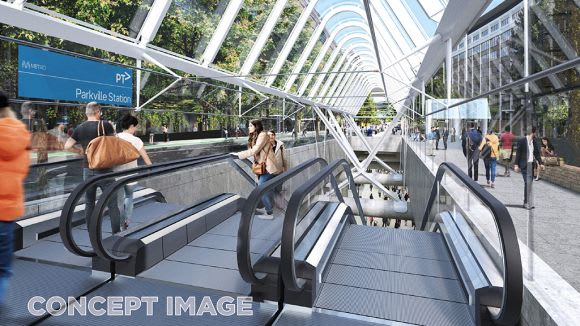 Parkville's Grattan St entrance - image: Rail Projects Victoria Melbourne Metro's finalised station designs unveiled