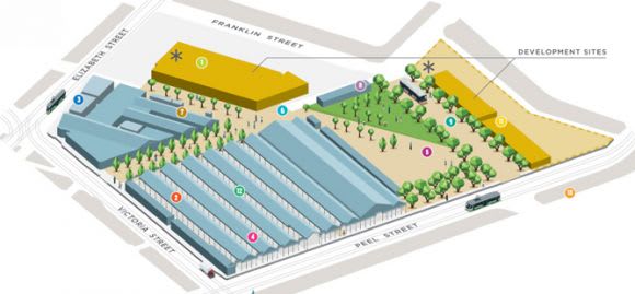 Queen Victoria Market Renewal Map 2021. Image courtesy of City of Melbourne The grass can be greener on the cityside