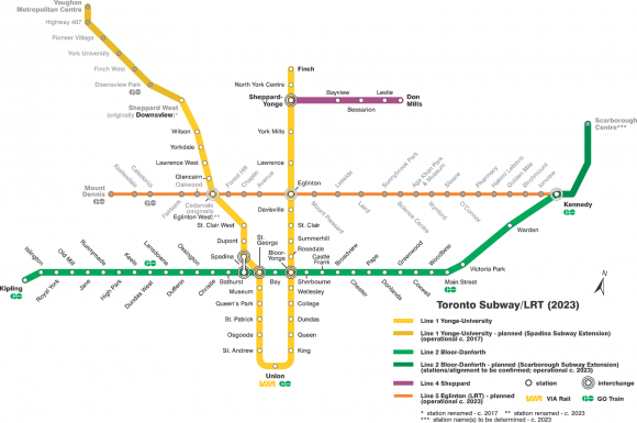 Map of existing and proposed/under construction light and heavy rail lines in Toronto. Image: wikipedia Light Rail might already be popular but some cities are taking it to the next level