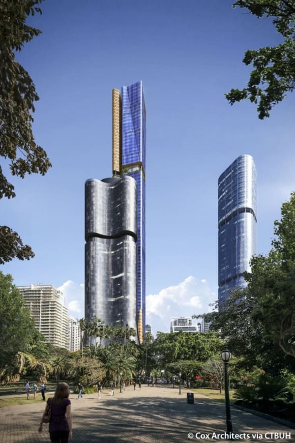 30 Albert Street. Image credit: Cox Architecture. Brisbane's 8 future tallest skyscrapers