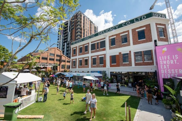 Image of community park and converted heritage factory buildings Top 30 Architects and Developers, changing the way we live in Australia 2019