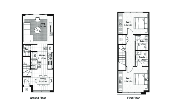 The Argyle floorplan Why I purchased: The 24-year-old first home buyer of a two-bedroom townhouse at St Albans's St.A development by Cedar Woods