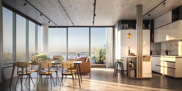 Spacious open-plan living at Escala NewQuay Urban’s tour of the Escala NewQuay display suite