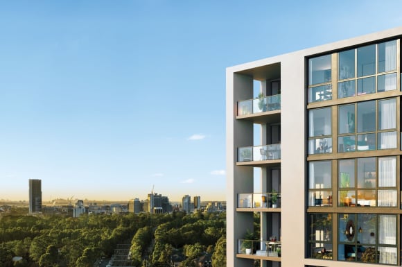 Highline Westmead exterior with views. Image supplied. Urban’s tour of the Highline Westmead display suite