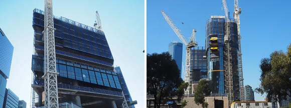 L-R: Two Melbourne Quarter | East Tower. Images: redden City of Melbourne provides support for revised Melbourne Quarter Tower