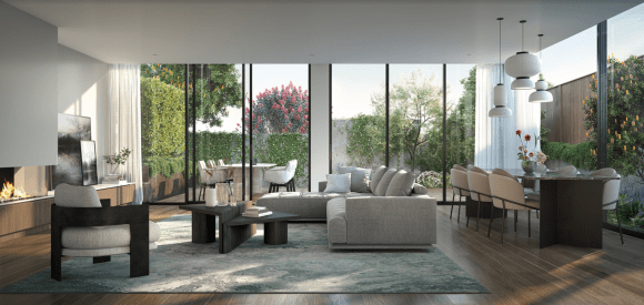 Botanic apartment's open-plan interiors. Credit: Beulah International A bird’s paradise: Beulah International collaborate with Openwork Landscape Architects to cultivate a series of ecological gardens