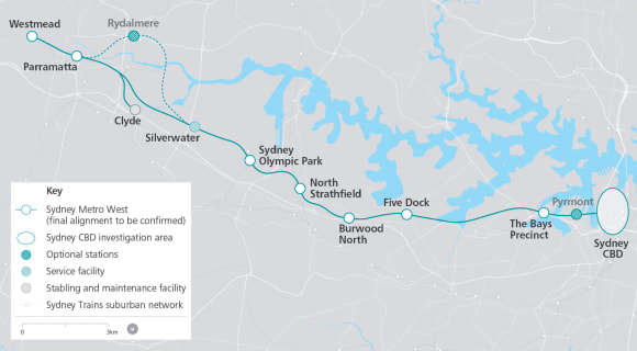 Sydney Metro West route. Image: sydneymetro.info Council offers a glimpse of what Parramatta will look like in the near future