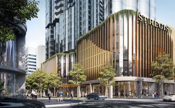 St Regis will form part of Flinders bank. Image: Floodslicer A closer look at Melbourne's booming hotel sector
