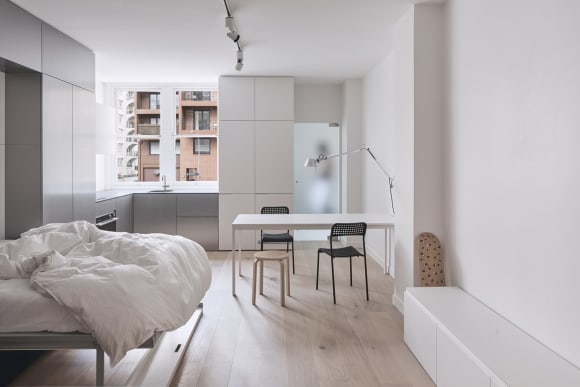 One of Nicholas Gurney's incredible designs features a pull out bed in the living area. Is Australia ready for smaller footprint apartment living?