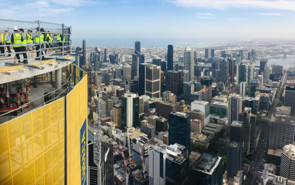 Aurora Melbourne Central topping out ceremony Reaching new heights: Melbourne’s new tallest building ‘Aurora’ tops out