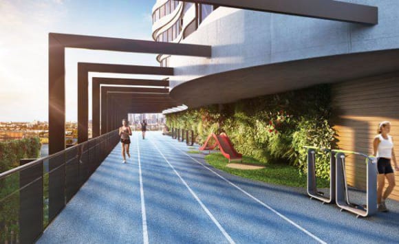 Australia’s first elevated arterial track. Victoria Square amenities