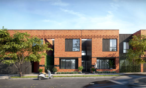Yarraville Place townhome exterior. Image supplied. Overwhelming sales statistics last week reveal reinstated confidence in the off-the-plan market