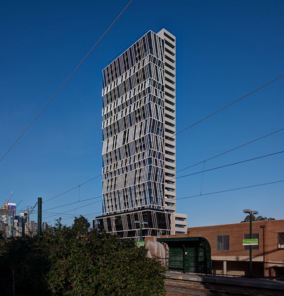 Gravity Tower - image © Jaime Diaz-Berrio Gravity Tower in Fishermans Bend now complete
