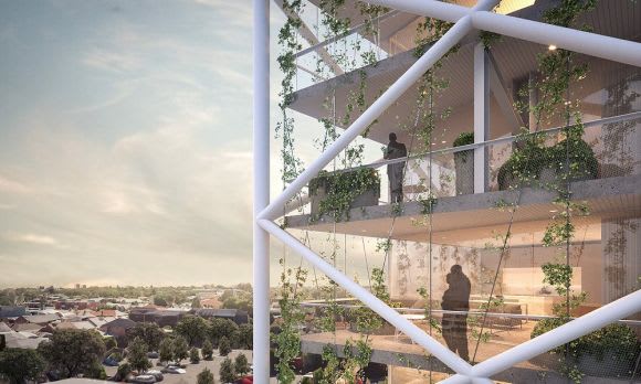 Expected views from the development SMA Projects reveals Australia's first above rail line residential building