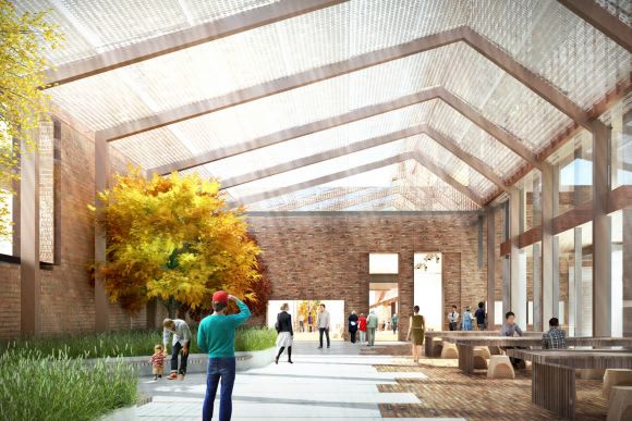 The GovHub will include a glass conservatory linking the Civic Hall to the new building. Image: John Wardle Architects Ballarat's GovHub approved