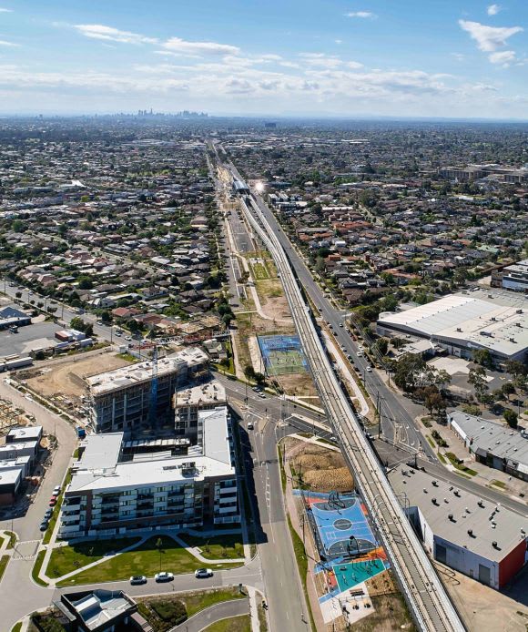 Caulfield -Dandenong Rail Crossing Removal. Image: Peter Bennetts via Aspect Studios Cedar Woods launches Huntington at Jackson Green in Melbourne's South-East