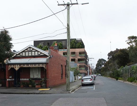 210 Alexandra Parade street view in context. Image : OLA Studio Design Report 210 Alexandra Parade adds to Clifton Hill's growing design credentials